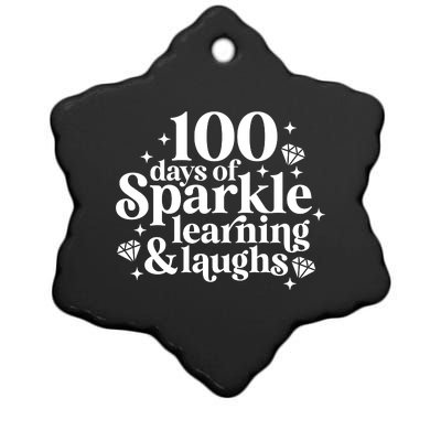 100 Days Of Learning And Laughs School Celebration Ceramic Star Ornament