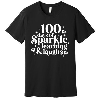 100 Days Of Learning And Laughs School Celebration Premium T-Shirt