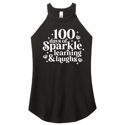 100 Days Of Learning And Laughs School Celebration Women’s Perfect Tri Rocker Tank