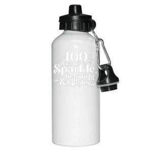 100 Days Of Learning And Laughs School Celebration Aluminum Water Bottle 