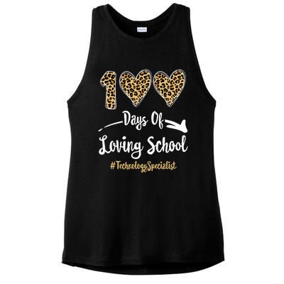 100 Days Of Loving School 100th Day Technology Specialist Great Gift Ladies PosiCharge Tri-Blend Wicking Tank