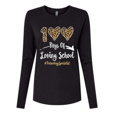 100 Days Of Loving School 100th Day Technology Specialist Great Gift Womens Cotton Relaxed Long Sleeve T-Shirt