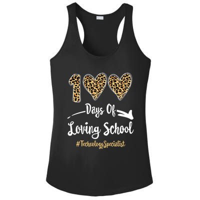 100 Days Of Loving School 100th Day Technology Specialist Great Gift Ladies PosiCharge Competitor Racerback Tank