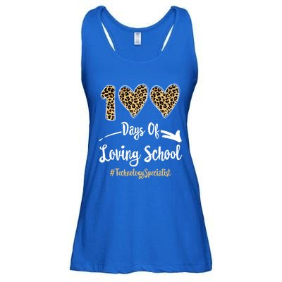 100 Days Of Loving School 100th Day Technology Specialist Great Gift Ladies Essential Flowy Tank