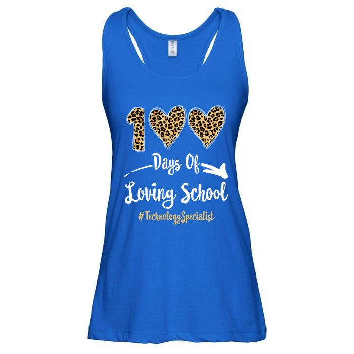 100 Days Of Loving School 100th Day Technology Specialist Great Gift Ladies Essential Flowy Tank