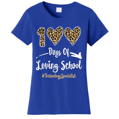 100 Days Of Loving School 100th Day Technology Specialist Great Gift Women's T-Shirt