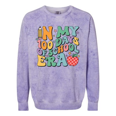 100th Day Of School Teacher In My 100 Days Of School Era Colorblast Crewneck Sweatshirt