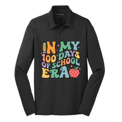 100th Day Of School Teacher In My 100 Days Of School Era Silk Touch Performance Long Sleeve Polo