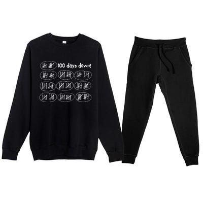 100 Days Of School 100th Day Of School Celebration Premium Crewneck Sweatsuit Set