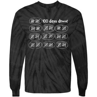 100 Days Of School 100th Day Of School Celebration Tie-Dye Long Sleeve Shirt