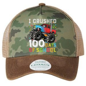 100 Days Of School Monster Truck 100th Day Of School Boy Gift Legacy Tie Dye Trucker Hat