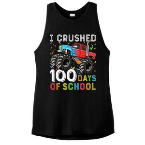 100 Days Of School Monster Truck 100th Day Of School Boy Gift Ladies PosiCharge Tri-Blend Wicking Tank