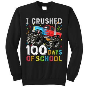 100 Days Of School Monster Truck 100th Day Of School Boy Gift Sweatshirt