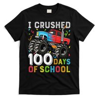 100 Days Of School Monster Truck 100th Day Of School Boy Gift T-Shirt