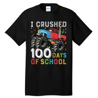 100 Days Of School Monster Truck 100th Day Of School Boy Gift Tall T-Shirt