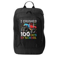 100 Days Of School Monster Truck 100th Day Of School Boy Gift City Backpack