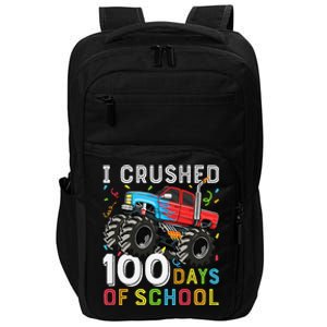 100 Days Of School Monster Truck 100th Day Of School Boy Gift Impact Tech Backpack