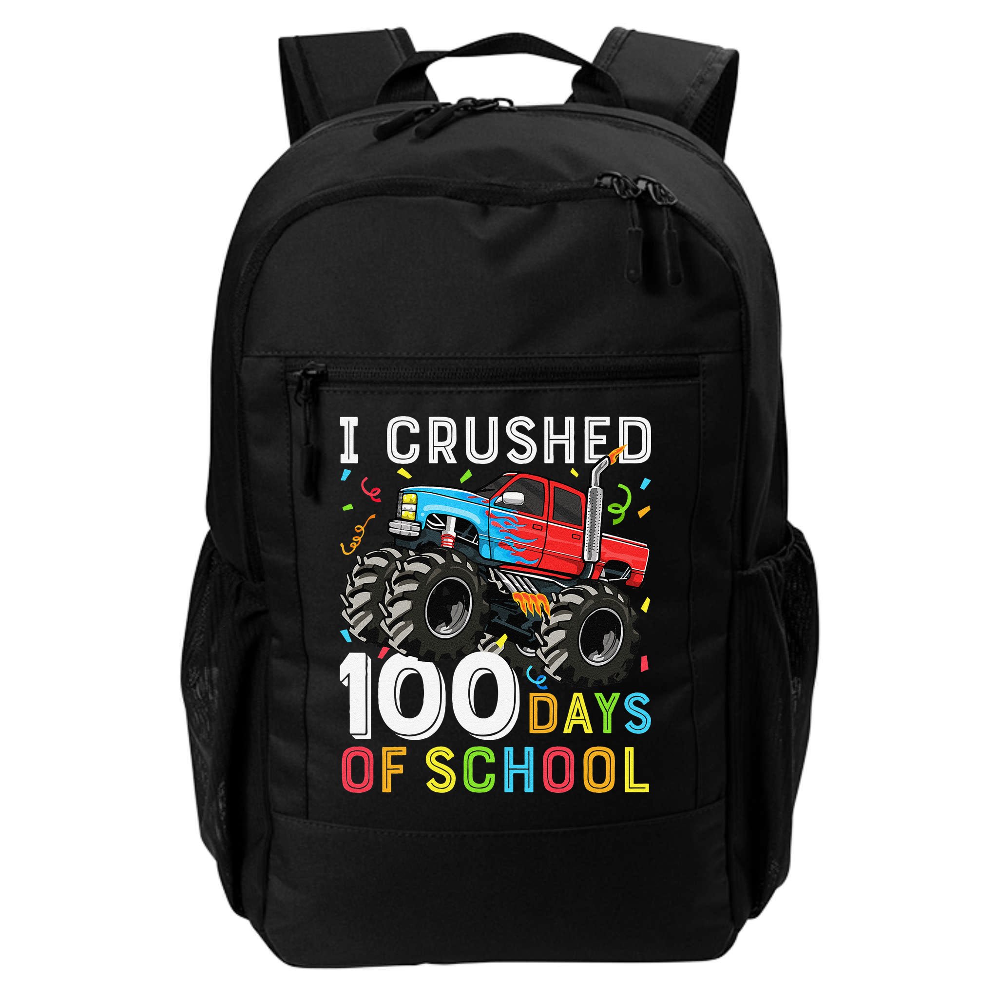 100 Days Of School Monster Truck 100th Day Of School Boy Gift Backpack
