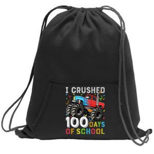 100 Days Of School Monster Truck 100th Day Of School Boy Gift Sweatshirt Cinch Pack Bag