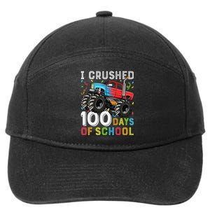 100 Days Of School Monster Truck 100th Day Of School Boy Gift 7-Panel Snapback Hat