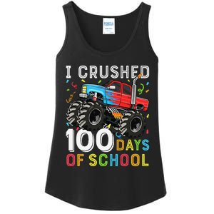 100 Days Of School Monster Truck 100th Day Of School Boy Gift Ladies Essential Tank