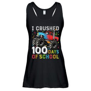 100 Days Of School Monster Truck 100th Day Of School Boy Gift Ladies Essential Flowy Tank