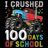100 Days Of School Monster Truck 100th Day Of School Boy Gift 16 in Basic Backpack