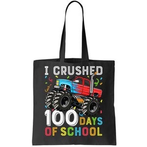 100 Days Of School Monster Truck 100th Day Of School Boy Gift Tote Bag