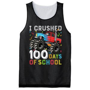 100 Days Of School Monster Truck 100th Day Of School Boy Gift Mesh Reversible Basketball Jersey Tank