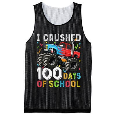 100 Days Of School Monster Truck 100th Day Of School Boy Gift Mesh Reversible Basketball Jersey Tank