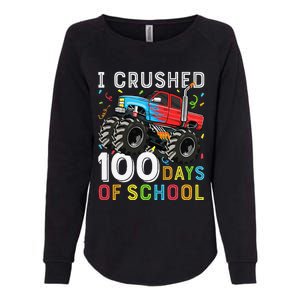 100 Days Of School Monster Truck 100th Day Of School Boy Gift Womens California Wash Sweatshirt