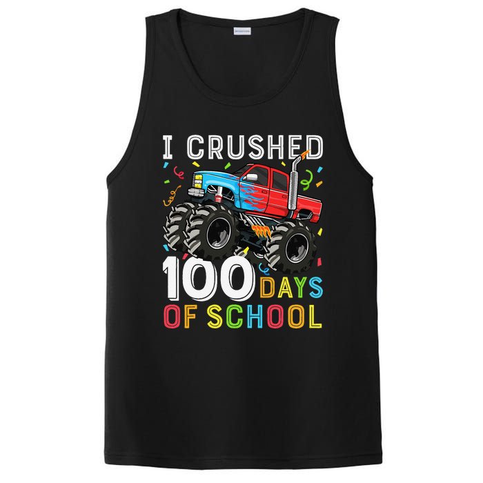 100 Days Of School Monster Truck 100th Day Of School Boy Gift PosiCharge Competitor Tank