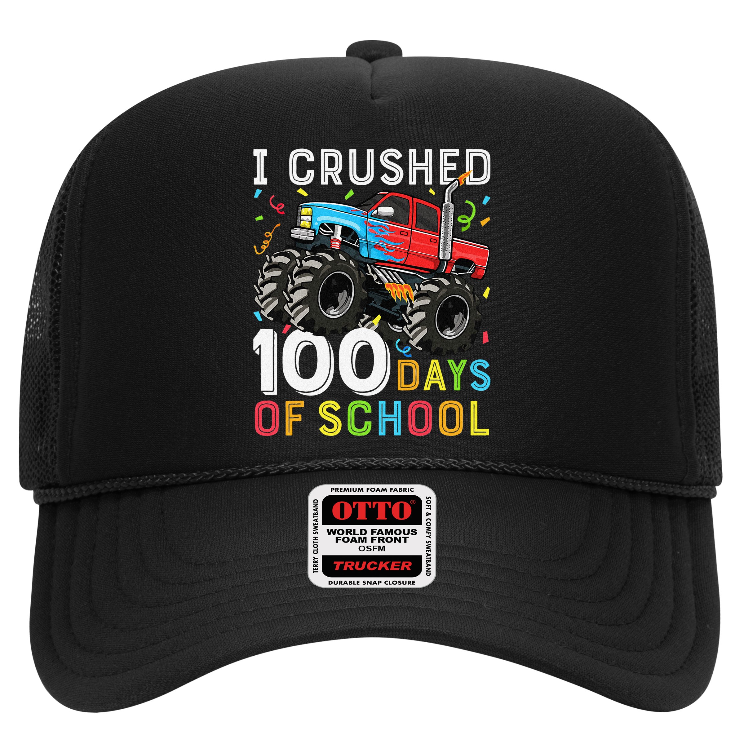100 Days Of School Monster Truck 100th Day Of School Boy Gift Hat
