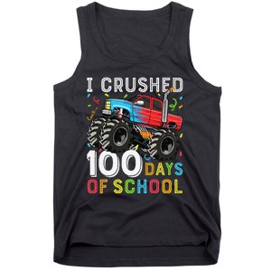 100 Days Of School Monster Truck 100th Day Of School Boy Gift Tank Top