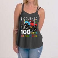 100 Days Of School Monster Truck 100th Day Of School Boy Gift Women's Strappy Tank