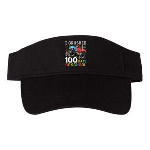 100 Days Of School Monster Truck 100th Day Of School Boy Gift Valucap Bio-Washed Visor