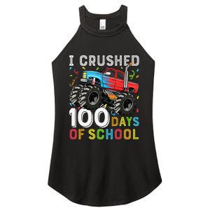 100 Days Of School Monster Truck 100th Day Of School Boy Gift Women's Perfect Tri Rocker Tank