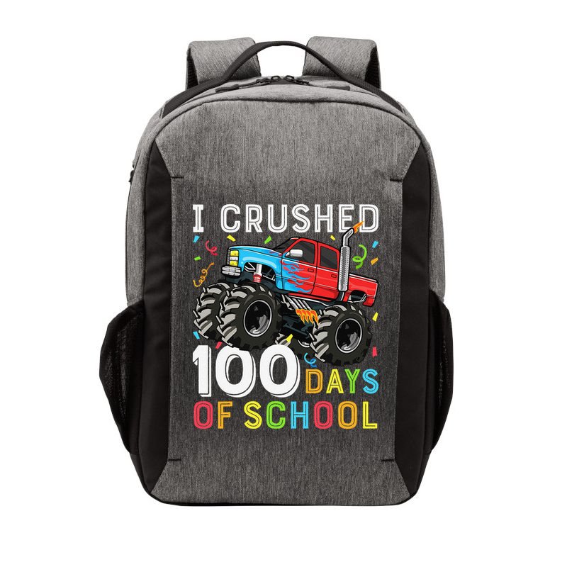 100 Days Of School Monster Truck 100th Day Of School Boy Gift Vector Backpack