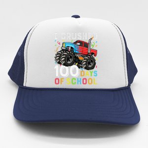 100 Days Of School Monster Truck 100th Day Of School Boy Gift Trucker Hat