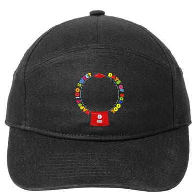 100 Days Of School Gumball Machine Empty Diy Project Blank 7-Panel Snapback Hat
