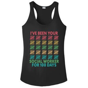 100 Days Of School School Social Worker For 100 Days Gift Ladies PosiCharge Competitor Racerback Tank