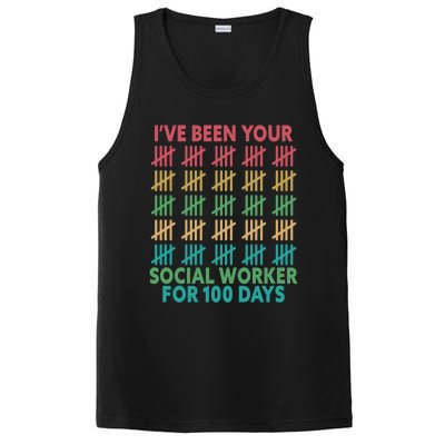 100 Days Of School School Social Worker For 100 Days Gift PosiCharge Competitor Tank