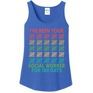 100 Days Of School School Social Worker For 100 Days Gift Ladies Essential Tank