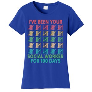 100 Days Of School School Social Worker For 100 Days Gift Women's T-Shirt