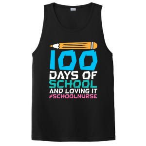 100 Days Of School And Loving It School Nurse Cute Gift PosiCharge Competitor Tank