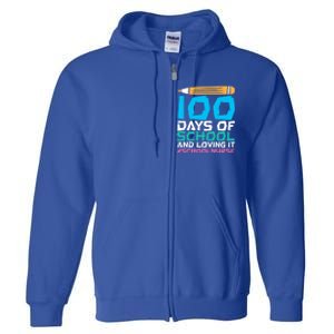 100 Days Of School And Loving It School Nurse Cute Gift Full Zip Hoodie