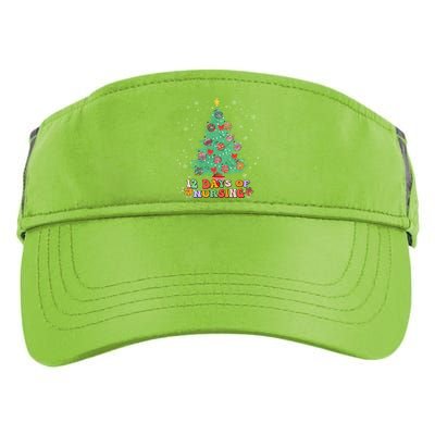 12 Days Of Nursing Christmas Tree Lights Nurse Scrubs Gift Adult Drive Performance Visor