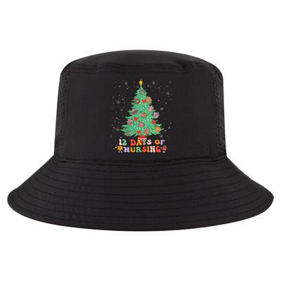 12 Days Of Nursing Christmas Tree Lights Nurse Scrubs Gift Cool Comfort Performance Bucket Hat