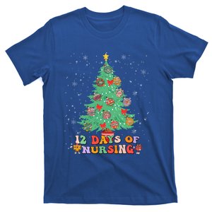 12 Days Of Nursing Christmas Tree Lights Nurse Scrubs Gift T-Shirt