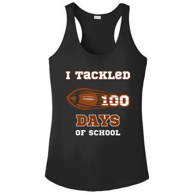 100 Days Of School Football I Tackled 100 Days Of School Ladies PosiCharge Competitor Racerback Tank